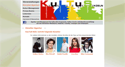 Desktop Screenshot of kultus-agentur.de