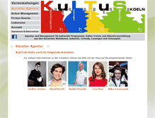 Tablet Screenshot of kultus-agentur.de